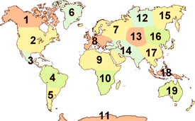 Carte de localisations